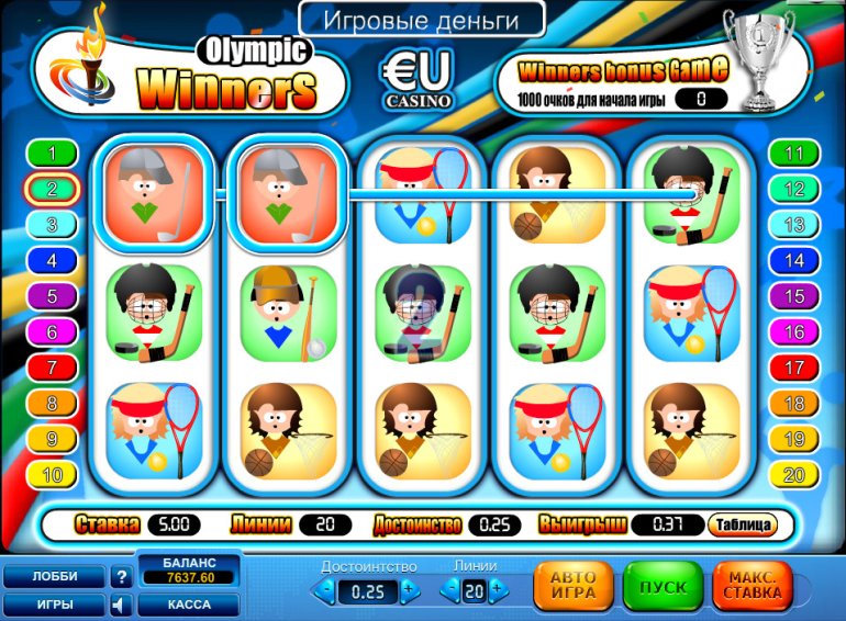 Olympic champions slot